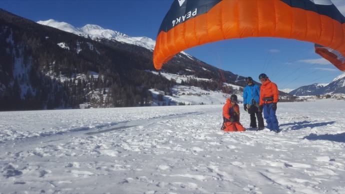 Snowkitekurse am Reschenpass