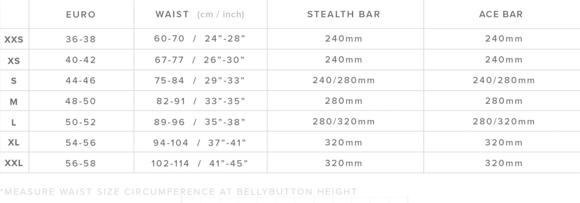 Mystic Driver Seat Sitztrapez Sizechart